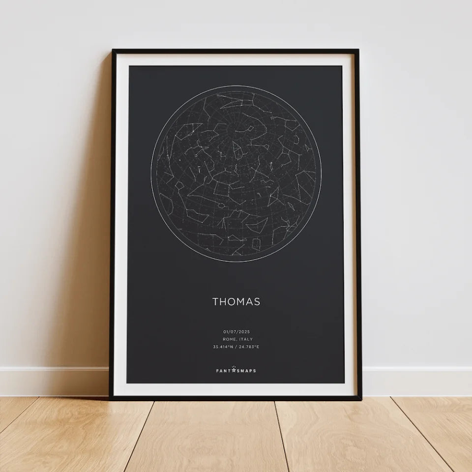 Star Map Premium Poster - fantasmaps.com