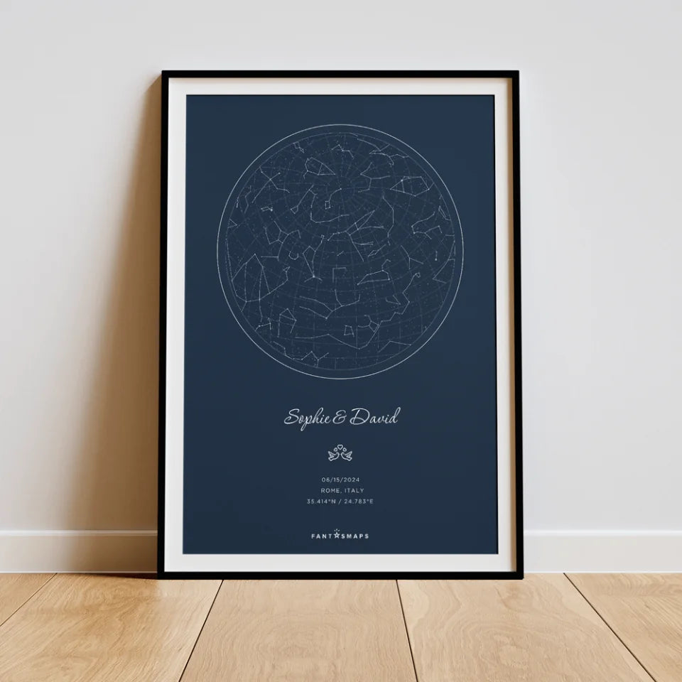 Star Map Special Premium Poster - fantasmaps.com