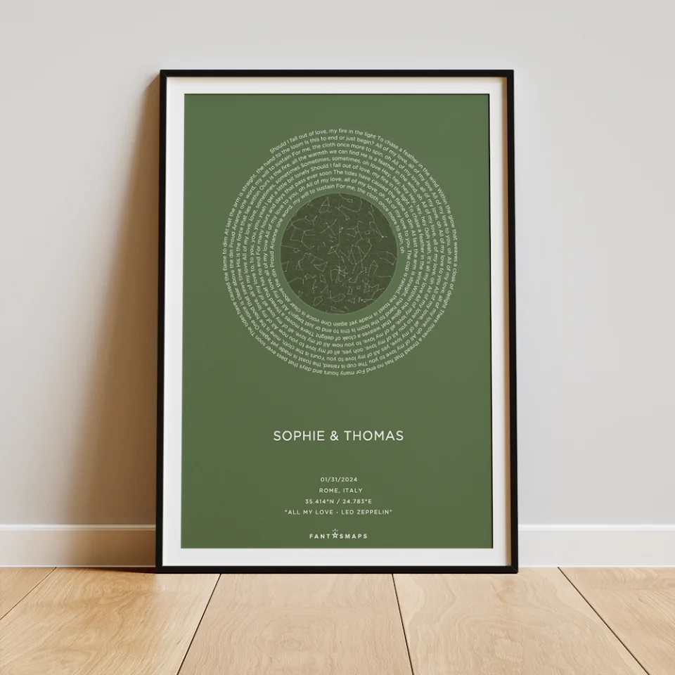 Star Map Song Premium Poster - fantasmaps.com