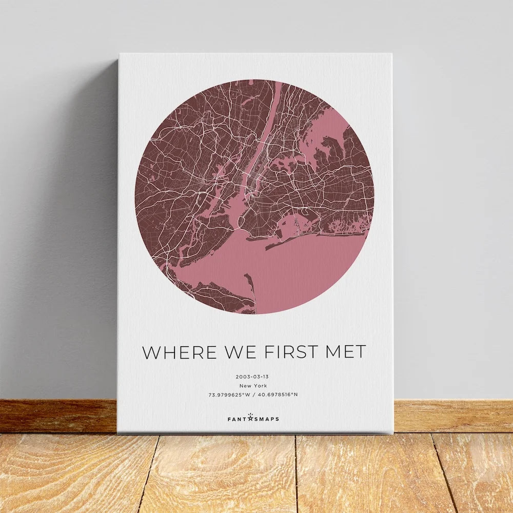 City Map Canvas - fantasmaps.com